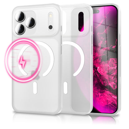 NALIA Ultra Slim Hardcase für iPhone 17 Pro Max – MagSafe Kompatibel & Nachleuchtender Ring – THINIX GLOW (Matt-Transparent & 0,3mm Dünn) – Marke aus Berlin
