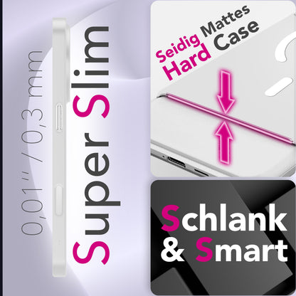 NALIA Ultra Slim Hardcase für iPhone 17 Pro Max – MagSafe Kompatibel & Nachleuchtender Ring – THINIX GLOW (Matt-Transparent & 0,3mm Dünn) – Marke aus Berlin