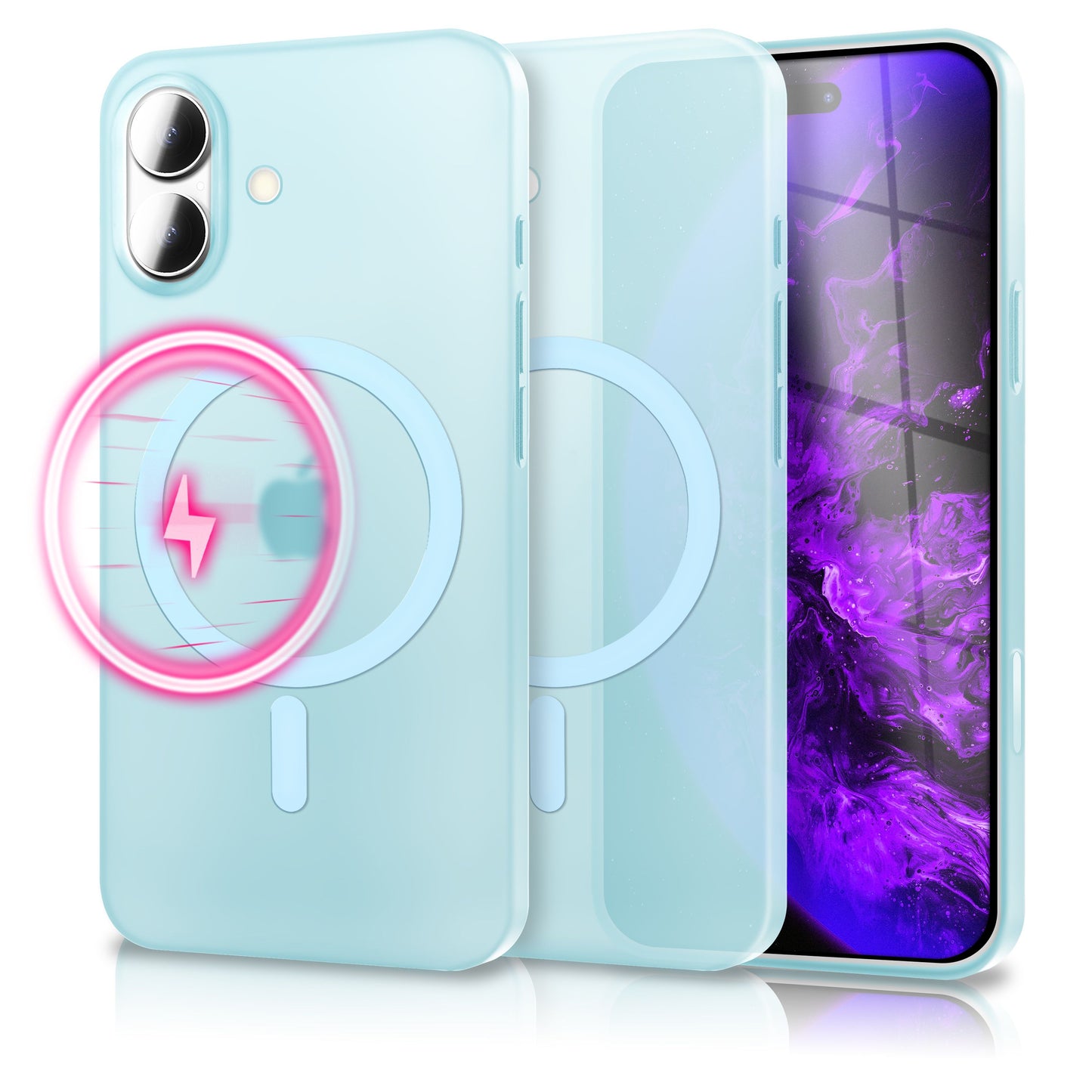 NALIA Ultra-Slim Hardcase für iPhone 17 – MagSafe kompatibel & 0.3mm Dünn – THINIX (Matte Semi-Transparente Hülle) – Marke aus Berlin