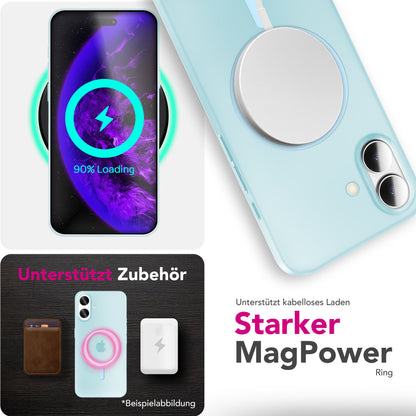 NALIA Ultra-Slim Hardcase für iPhone 17 – MagSafe kompatibel & 0.3mm Dünn – THINIX (Matte Semi-Transparente Hülle) – Marke aus Berlin