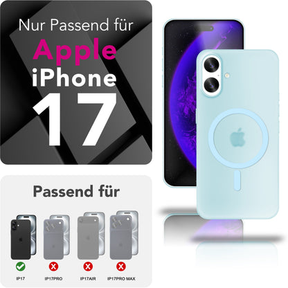 NALIA Ultra-Slim Hardcase für iPhone 17 – MagSafe kompatibel & 0.3mm Dünn – THINIX (Matte Semi-Transparente Hülle) – Marke aus Berlin