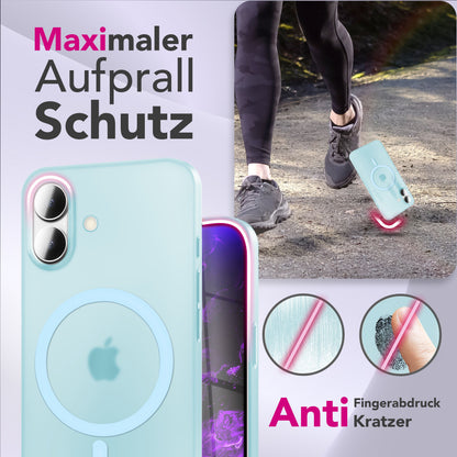 NALIA Ultra-Slim Hardcase für iPhone 17 – MagSafe kompatibel & 0.3mm Dünn – THINIX (Matte Semi-Transparente Hülle) – Marke aus Berlin