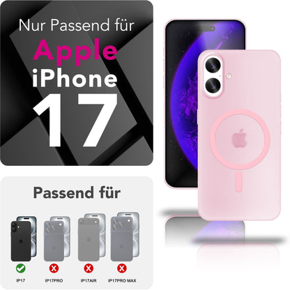 NALIA Ultra-Slim Hardcase für iPhone 17 – MagSafe kompatibel & 0.3mm Dünn – THINIX (Matte Semi-Transparente Hülle) – Marke aus Berlin