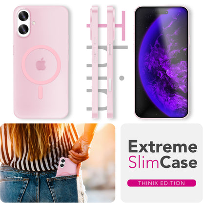 NALIA Ultra-Slim Hardcase für iPhone 17 – MagSafe kompatibel & 0.3mm Dünn – THINIX (Matte Semi-Transparente Hülle) – Marke aus Berlin