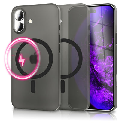 NALIA Ultra-Slim Hardcase für iPhone 17 – MagSafe kompatibel & 0.3mm Dünn – THINIX (Matte Semi-Transparente Hülle) – Marke aus Berlin