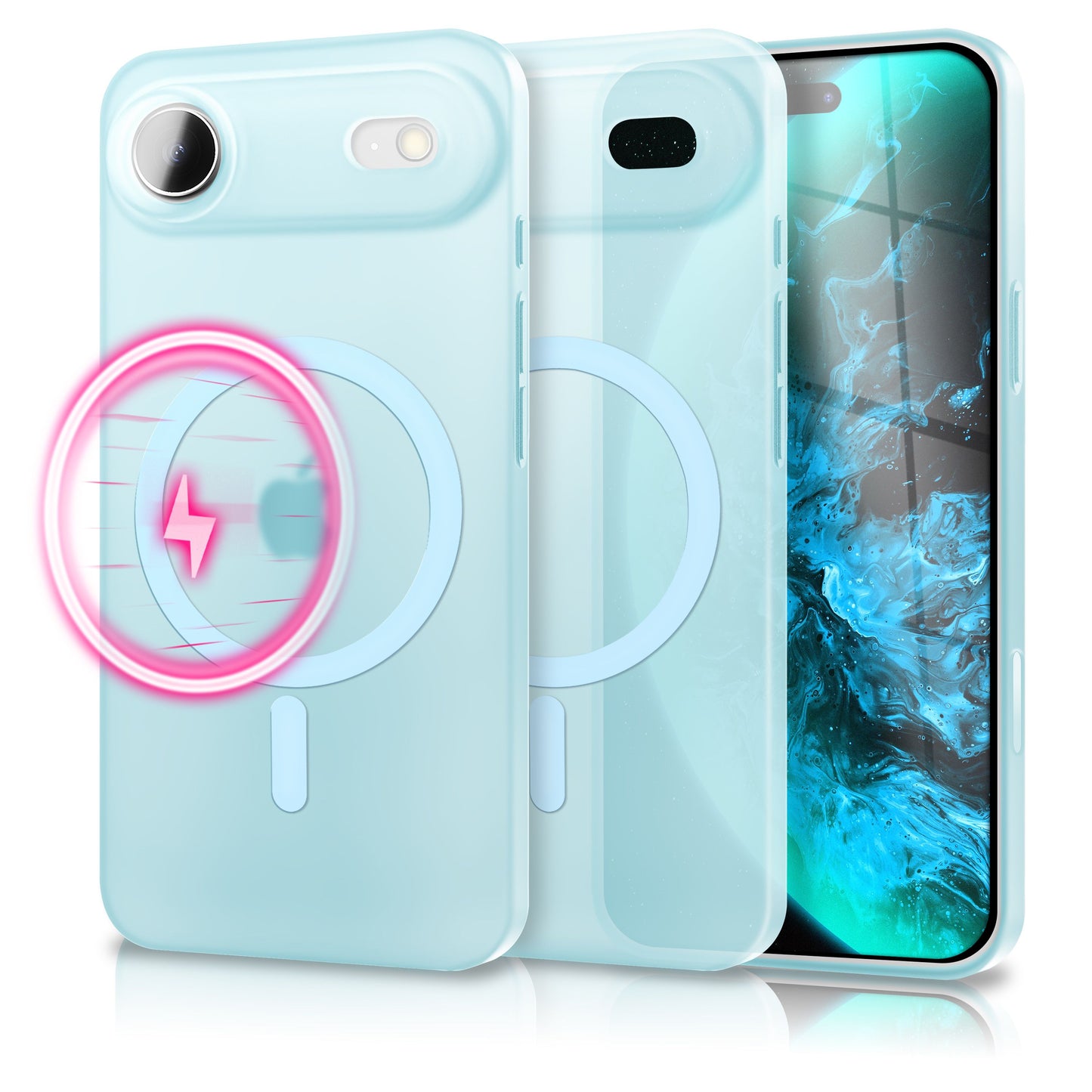 NALIA Ultra-Slim Hardcase für iPhone 17 Air – MagSafe kompatibel & 0.3mm Dünn – THINIX (Matte Semi-Transparente Hülle) – Marke aus Berlin