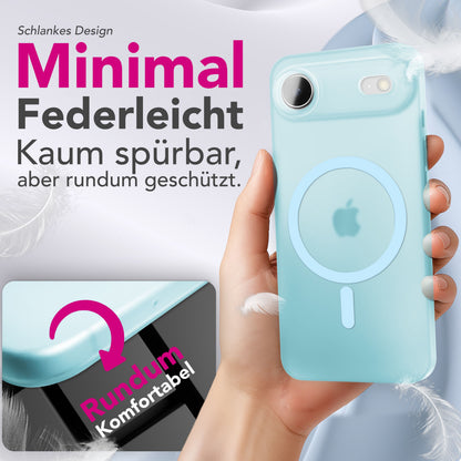 NALIA Ultra-Slim Hardcase für iPhone 17 Air – MagSafe kompatibel & 0.3mm Dünn – THINIX (Matte Semi-Transparente Hülle) – Marke aus Berlin