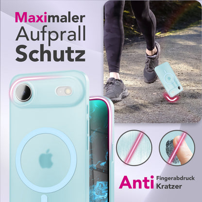 NALIA Ultra-Slim Hardcase für iPhone 17 Air – MagSafe kompatibel & 0.3mm Dünn – THINIX (Matte Semi-Transparente Hülle) – Marke aus Berlin