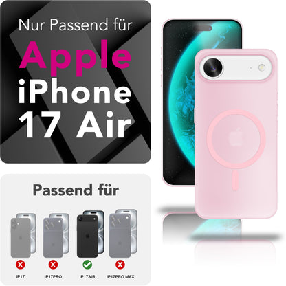 NALIA Ultra-Slim Hardcase für iPhone 17 Air – MagSafe kompatibel & 0.3mm Dünn – THINIX (Matte Semi-Transparente Hülle) – Marke aus Berlin