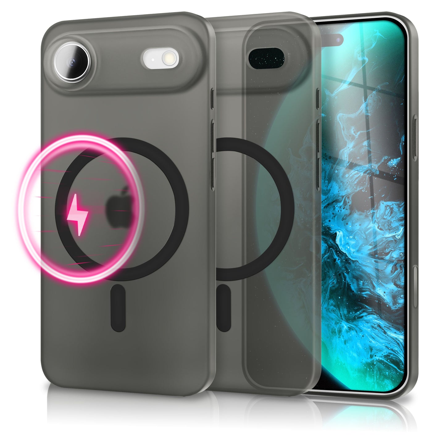 NALIA Ultra-Slim Hardcase für iPhone 17 Air – MagSafe kompatibel & 0.3mm Dünn – THINIX (Matte Semi-Transparente Hülle) – Marke aus Berlin