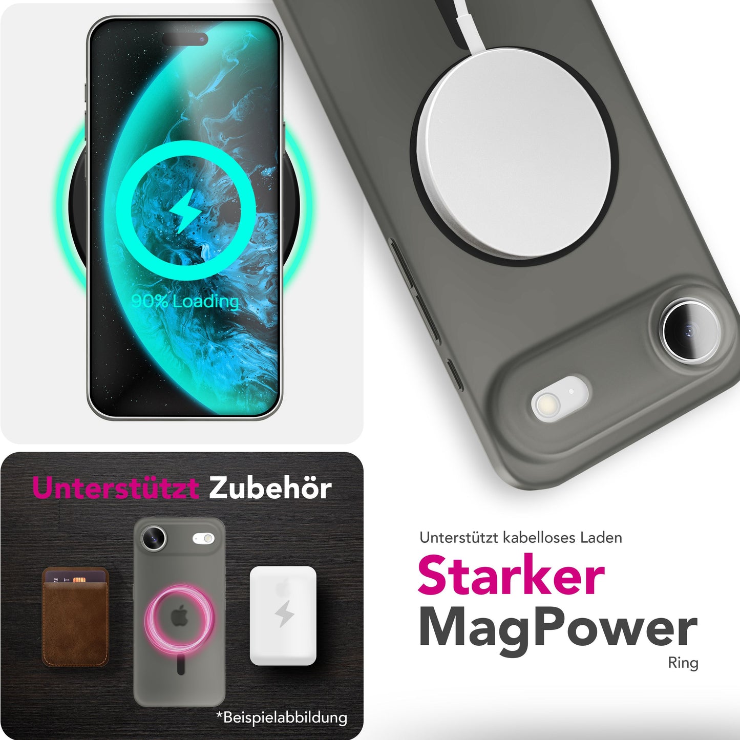 NALIA Ultra-Slim Hardcase für iPhone 17 Air – MagSafe kompatibel & 0.3mm Dünn – THINIX (Matte Semi-Transparente Hülle) – Marke aus Berlin