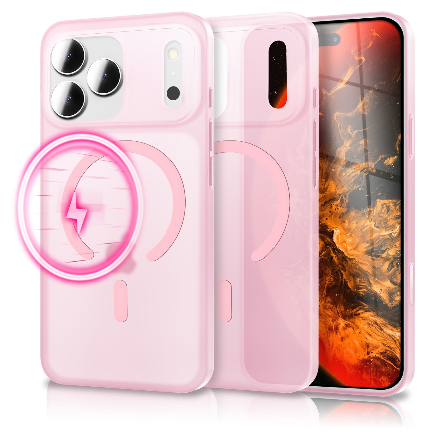 NALIA Ultra-Slim Hardcase für iPhone 17 Pro – MagSafe kompatibel & 0.3mm Dünn – THINIX (Matte Semi-Transparente Hülle) – Marke aus Berlin