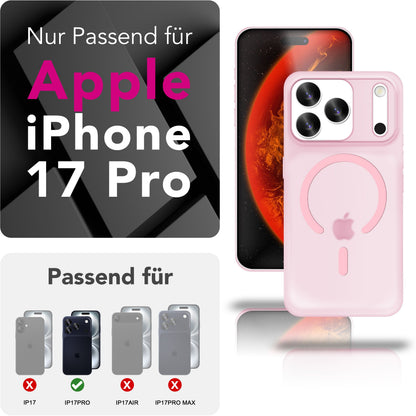 NALIA Ultra-Slim Hardcase für iPhone 17 Pro – MagSafe kompatibel & 0.3mm Dünn – THINIX (Matte Semi-Transparente Hülle) – Marke aus Berlin