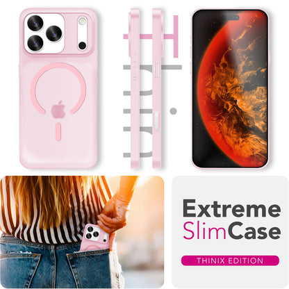 NALIA Ultra-Slim Hardcase für iPhone 17 Pro – MagSafe kompatibel & 0.3mm Dünn – THINIX (Matte Semi-Transparente Hülle) – Marke aus Berlin