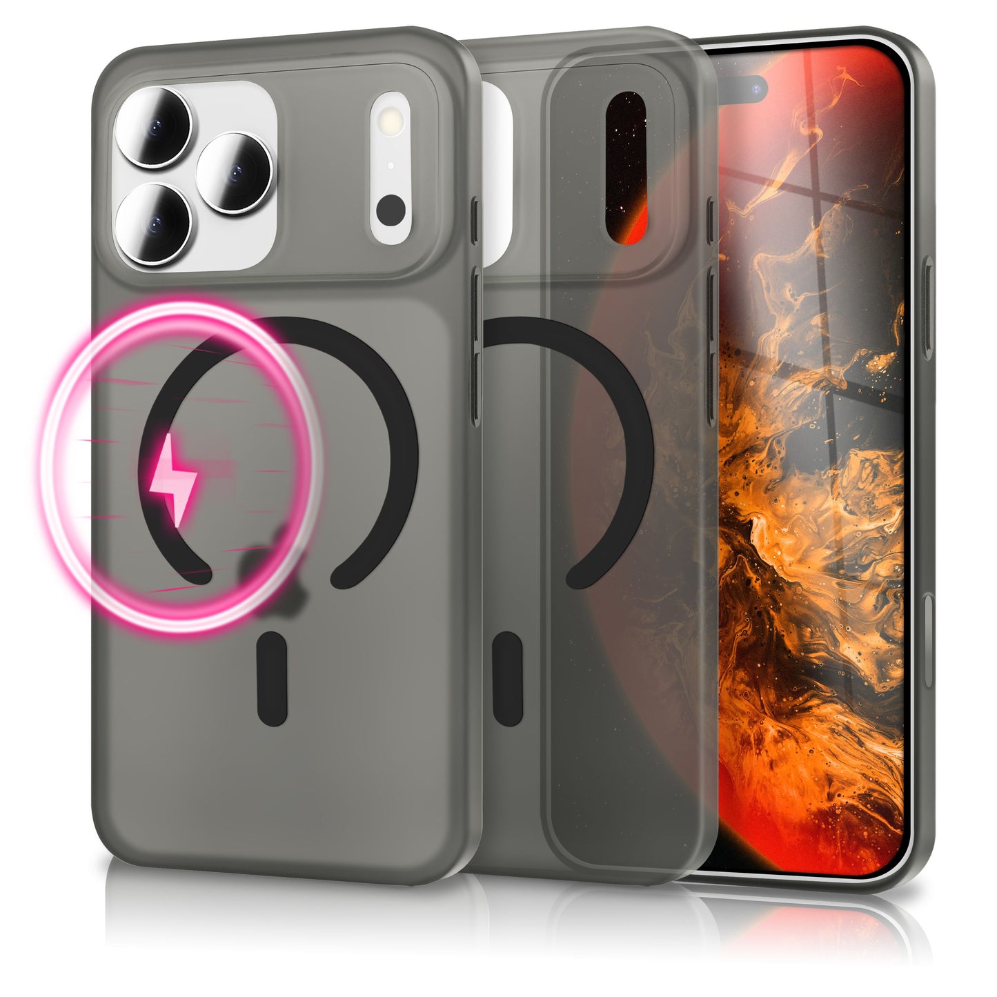 NALIA Ultra-Slim Hardcase für iPhone 17 Pro – MagSafe kompatibel & 0.3mm Dünn – THINIX (Matte Semi-Transparente Hülle) – Marke aus Berlin