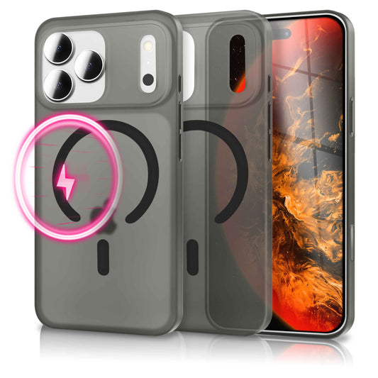NALIA Ultra-Slim Hardcase für iPhone 17 Pro – MagSafe kompatibel & 0.3mm Dünn – THINIX (Matte Semi-Transparente Hülle) – Marke aus Berlin