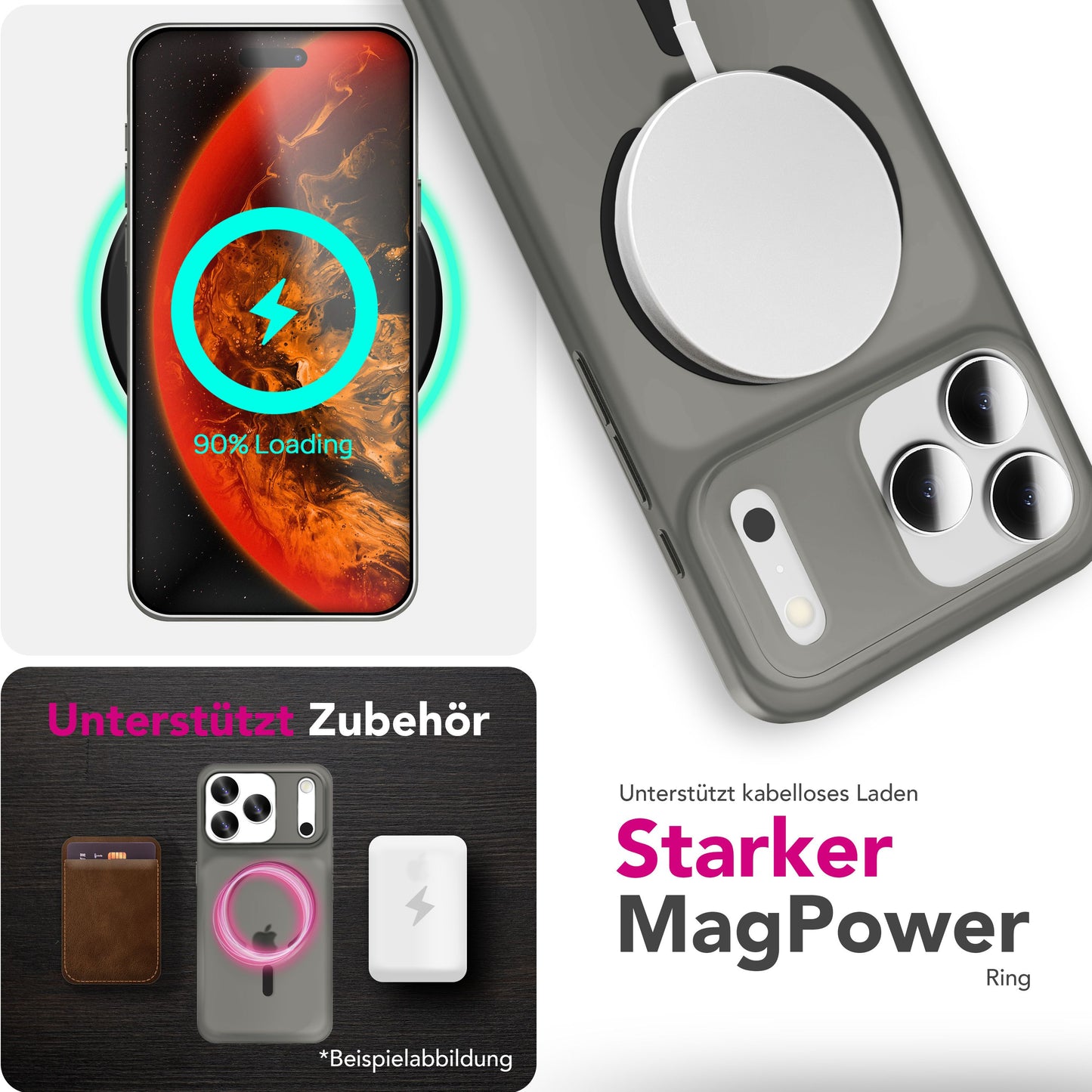 NALIA Ultra-Slim Hardcase für iPhone 17 Pro – MagSafe kompatibel & 0.3mm Dünn – THINIX (Matte Semi-Transparente Hülle) – Marke aus Berlin