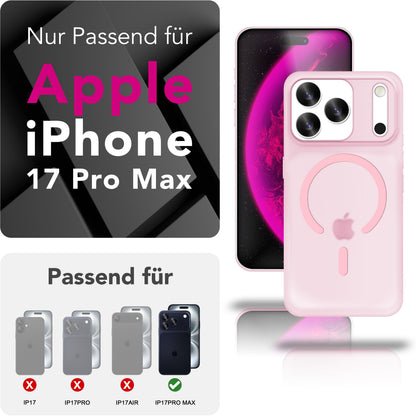 NALIA Ultra-Slim Hardcase für iPhone 17 Pro Max – MagSafe kompatibel & 0.3mm Dünn – THINIX (Matte Semi-Transparente Hülle) – Marke aus Berlin