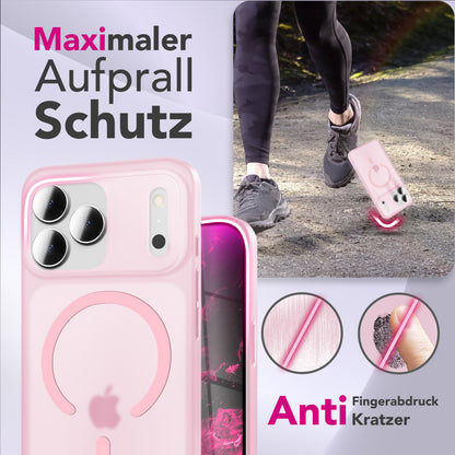 NALIA Ultra-Slim Hardcase für iPhone 17 Pro Max – MagSafe kompatibel & 0.3mm Dünn – THINIX (Matte Semi-Transparente Hülle) – Marke aus Berlin
