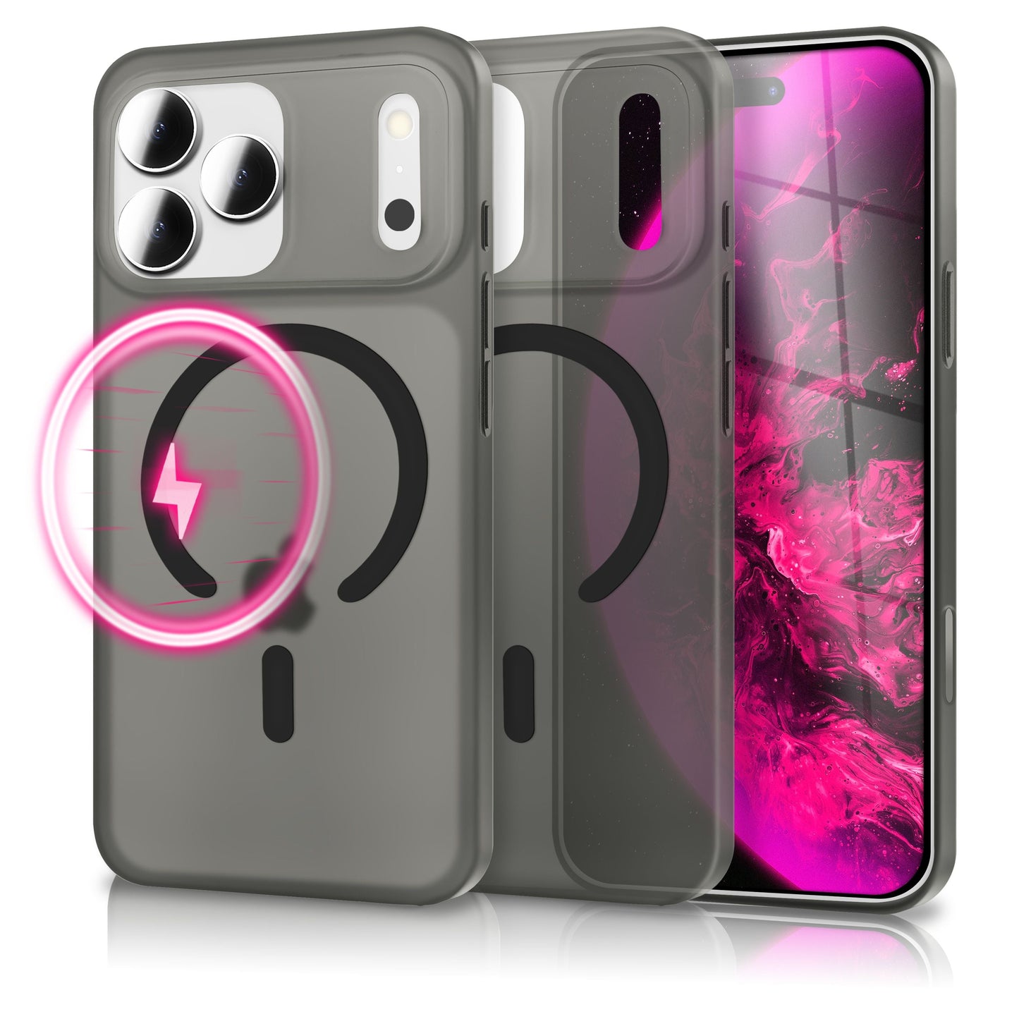 NALIA Ultra-Slim Hardcase für iPhone 17 Pro Max – MagSafe kompatibel & 0.3mm Dünn – THINIX (Matte Semi-Transparente Hülle) – Marke aus Berlin
