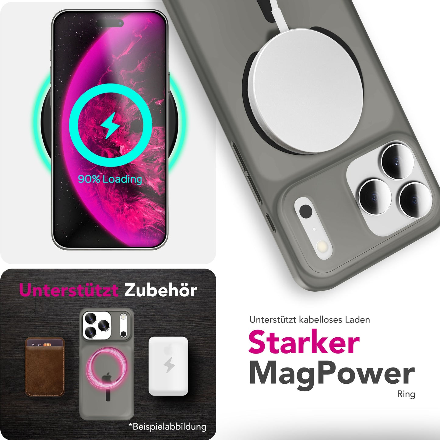 NALIA Ultra-Slim Hardcase für iPhone 17 Pro Max – MagSafe kompatibel & 0.3mm Dünn – THINIX (Matte Semi-Transparente Hülle) – Marke aus Berlin