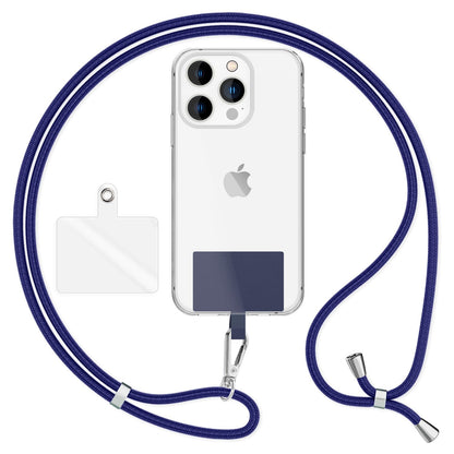 NALIA Universal Handykette für alle Smartphones – Robuste Kordel & 2 Patches – HOLDME AIR (Klassisches Lanyard mit Silbernem Karabiner) – Marke aus Berlin