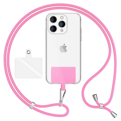 NALIA Universal Handykette für alle Smartphones – Robuste Kordel & 2 Patches – HOLDME AIR (Klassisches Lanyard mit Silbernem Karabiner) – Marke aus Berlin