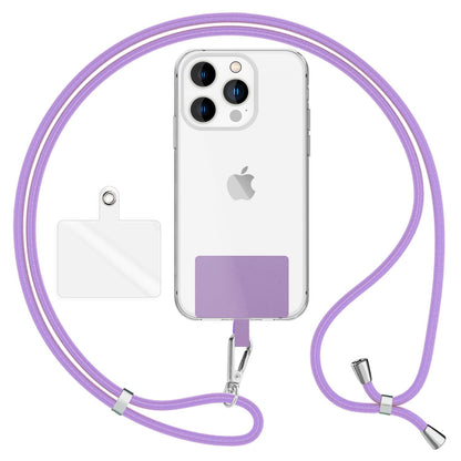 NALIA Universal Handykette für alle Smartphones – Robuste Kordel & 2 Patches – HOLDME AIR (Klassisches Lanyard mit Silbernem Karabiner) – Marke aus Berlin
