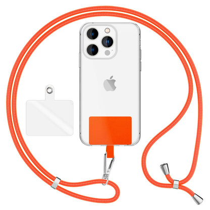 NALIA Universal Handykette für alle Smartphones – Robuste Kordel & 2 Patches – HOLDME AIR (Klassisches Lanyard mit Silbernem Karabiner) – Marke aus Berlin