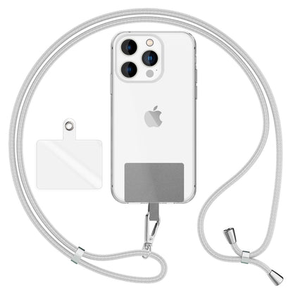 NALIA Universal Handykette für alle Smartphones – Robuste Kordel & 2 Patches – HOLDME AIR (Klassisches Lanyard mit Silbernem Karabiner) – Marke aus Berlin