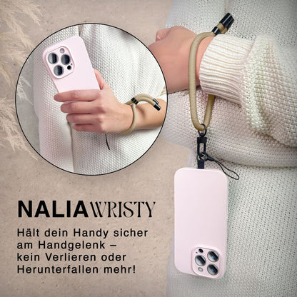 NALIA Universal Handykette Kurz & Kamera-Band – WRISTY (Verstellbare Handgelenkschlaufe inkl. 2 Patches & Feinschlaufe) – Marke aus Berlin