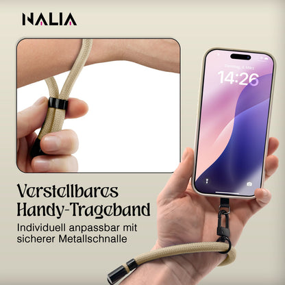 NALIA Universal Handykette Kurz & Kamera-Band – WRISTY (Verstellbare Handgelenkschlaufe inkl. 2 Patches & Feinschlaufe) – Marke aus Berlin