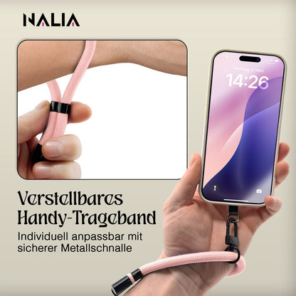 NALIA Universal Handykette Kurz & Kamera-Band – WRISTY (Verstellbare Handgelenkschlaufe inkl. 2 Patches & Feinschlaufe) – Marke aus Berlin