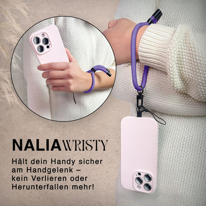 NALIA Universal Handykette Kurz & Kamera-Band – WRISTY (Verstellbare Handgelenkschlaufe inkl. 2 Patches & Feinschlaufe) – Marke aus Berlin