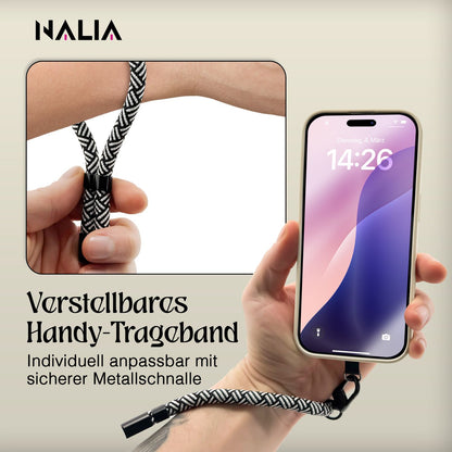 NALIA Universal Handykette Kurz & Kamera-Band – WRISTY (Verstellbare Handgelenkschlaufe inkl. 2 Patches & Feinschlaufe) – Marke aus Berlin