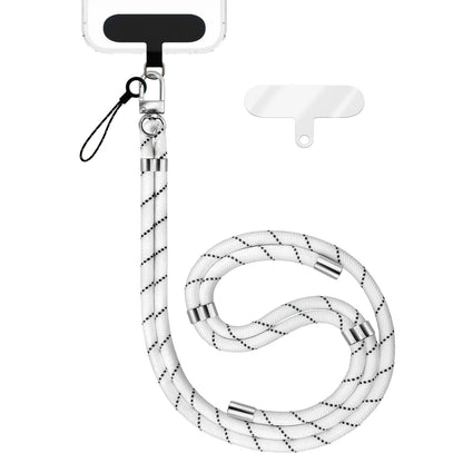 NALIA Universal Handykette für alle Smartphones – Premium Komfort-Nylon & 2 Patches – HOLDME (Geflochtenes Lanyard mit Silber-Karabiner) – Marke aus Berlin