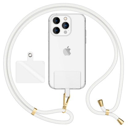 NALIA Universal Handykette für alle Smartphones – Robuste Kordel & 2 Patches – HOLDME AIR (Klassisches Lanyard mit Goldenem Karabiner) – Marke aus Berlin