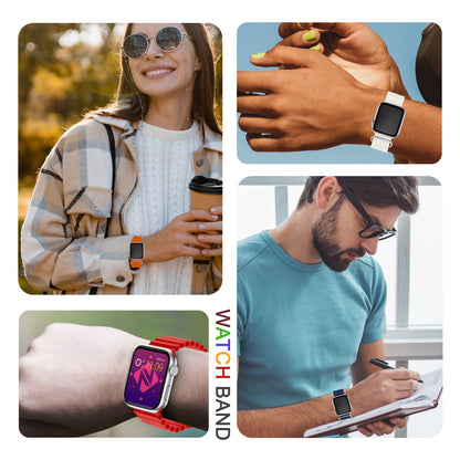 NALIA Smart Watch Armband OCEAN Style kompatibel mit Apple Watch SE & Series 8/7/6/5/4/3/2/1, 38mm 40mm 41mm, iWatch Sport Uhr Ersatzarmband Damen & Herren, Silikon Wasserfest