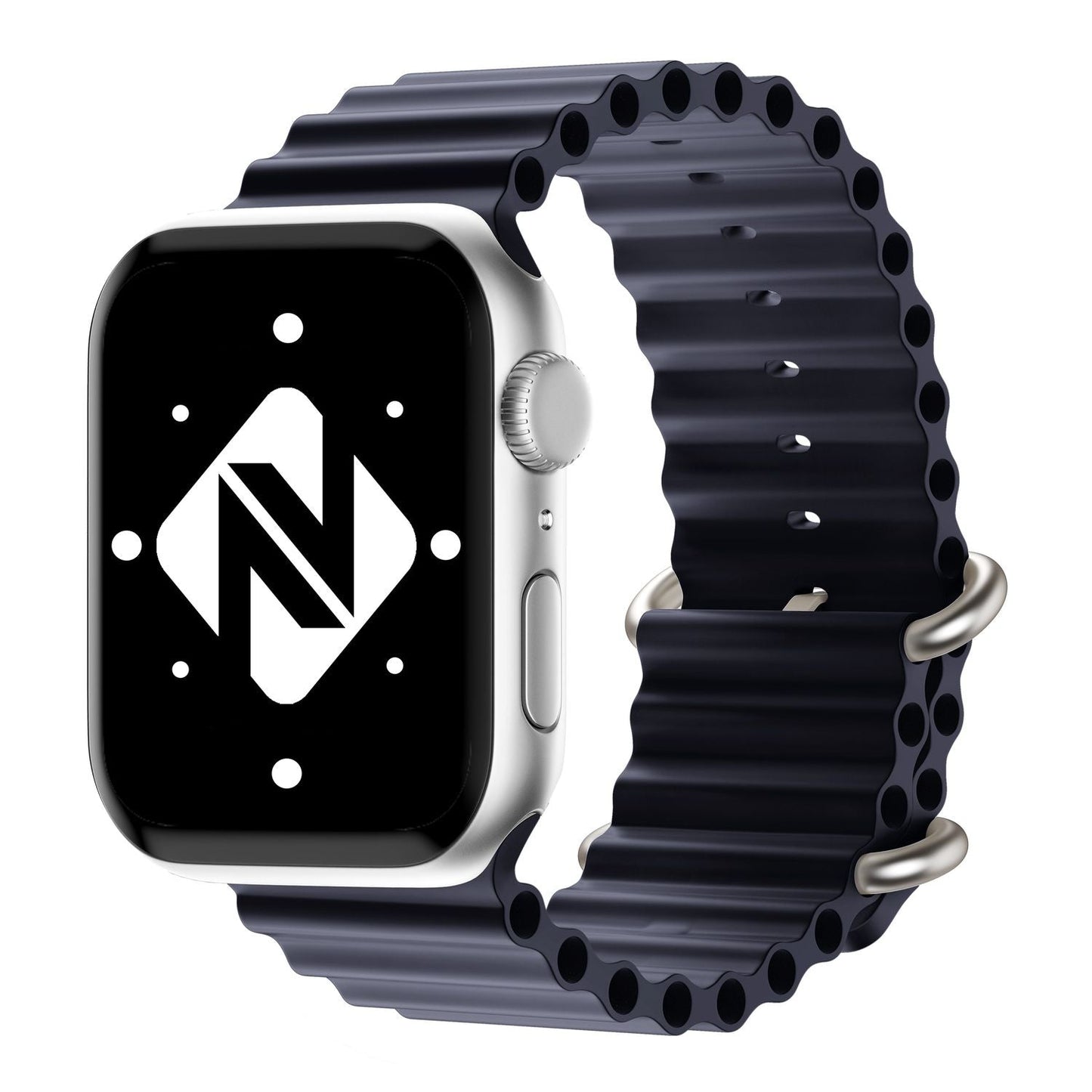 NALIA Smart Watch Armband OCEAN Style kompatibel mit Apple Watch SE & Series 8/7/6/5/4/3/2/1, 38mm 40mm 41mm, iWatch Sport Uhr Ersatzarmband Damen & Herren, Silikon Wasserfest