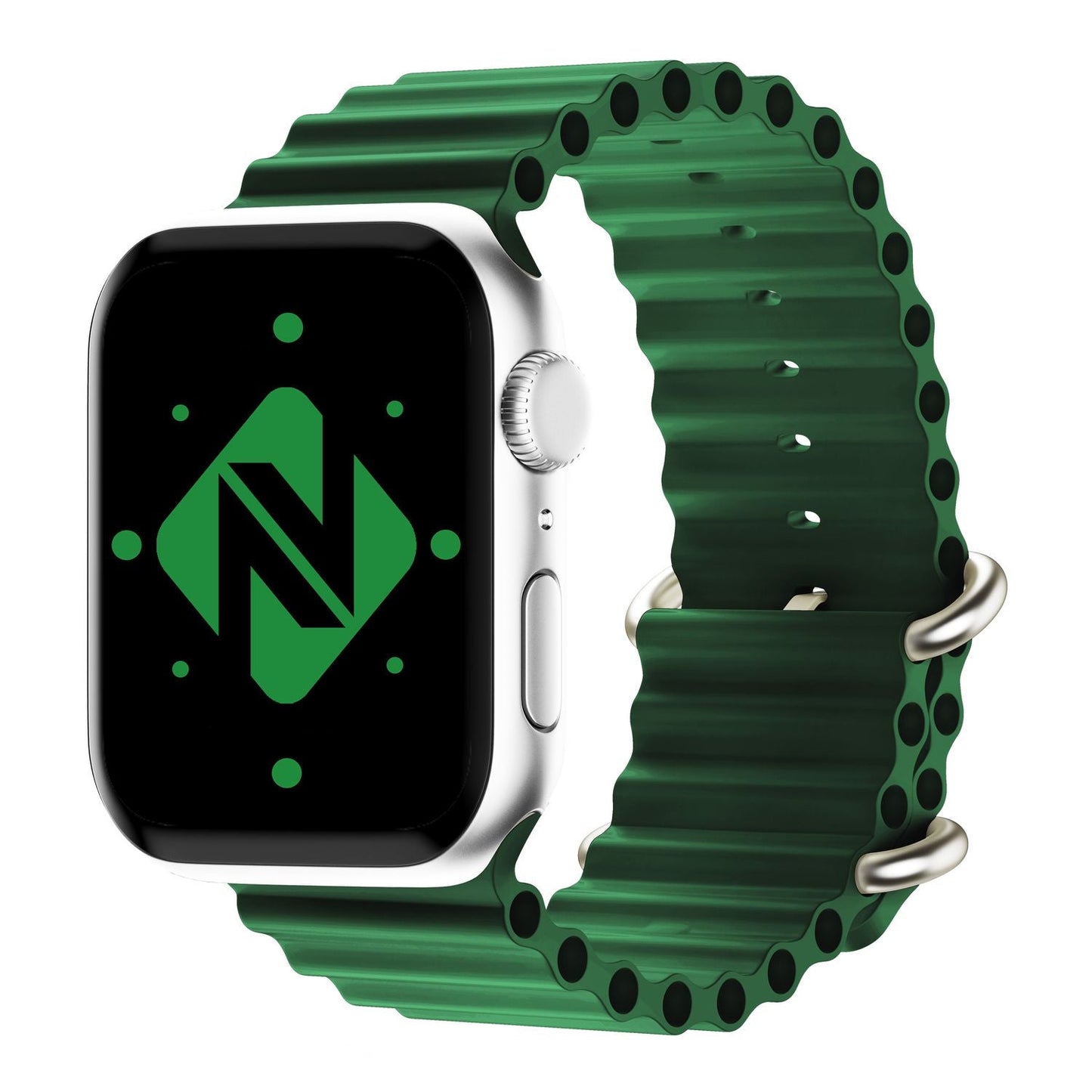 NALIA Smart Watch Armband OCEAN Style kompatibel mit Apple Watch SE & Series 8/7/6/5/4/3/2/1, 38mm 40mm 41mm, iWatch Sport Uhr Ersatzarmband Damen & Herren, Silikon Wasserfest
