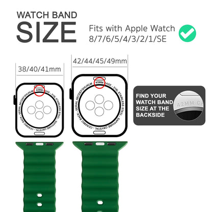 NALIA Smart Watch Armband OCEAN Style kompatibel mit Apple Watch SE & Series 8/7/6/5/4/3/2/1, 38mm 40mm 41mm, iWatch Sport Uhr Ersatzarmband Damen & Herren, Silikon Wasserfest