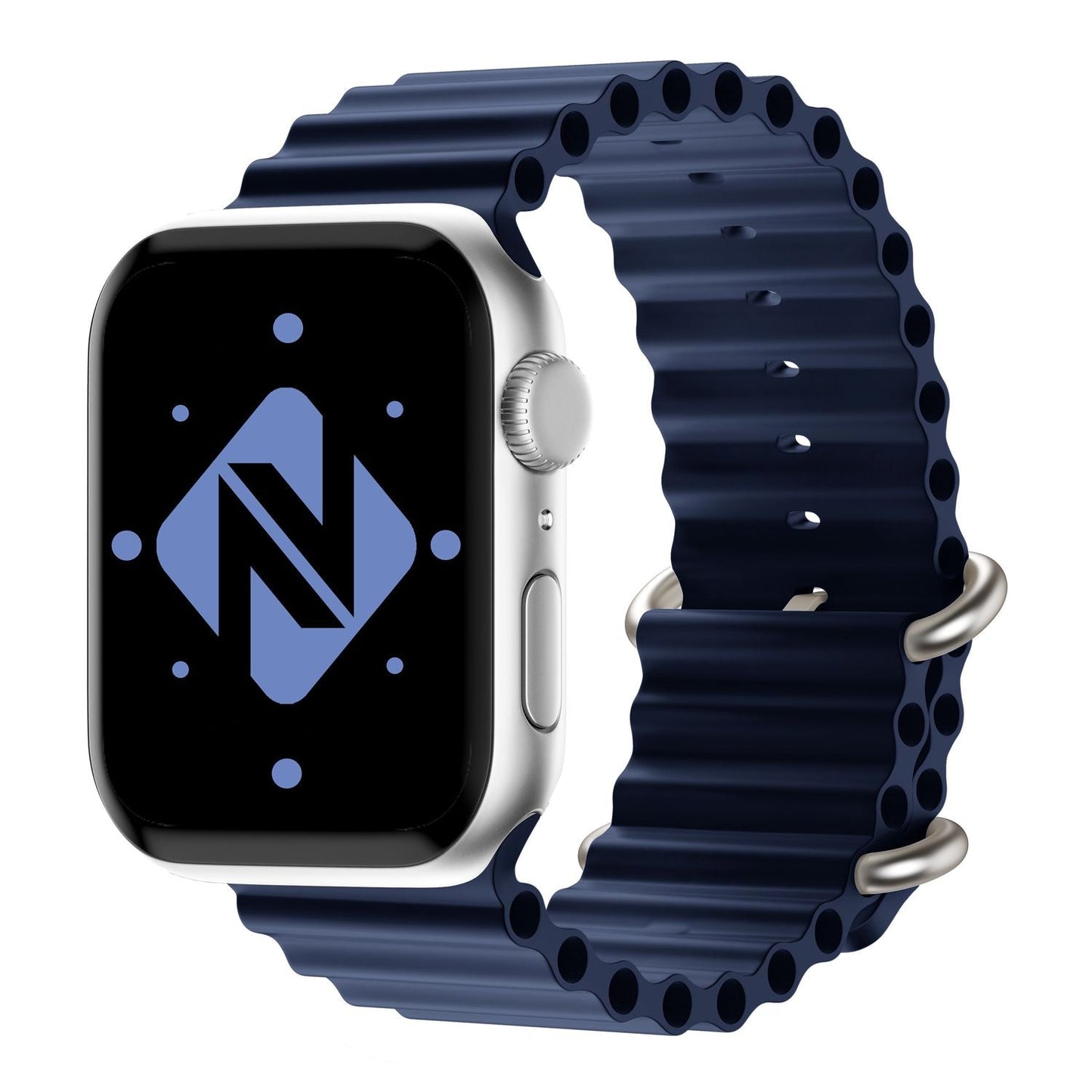 NALIA Smart Watch Armband OCEAN Style kompatibel mit Apple Watch SE & Series 8/7/6/5/4/3/2/1, 38mm 40mm 41mm, iWatch Sport Uhr Ersatzarmband Damen & Herren, Silikon Wasserfest