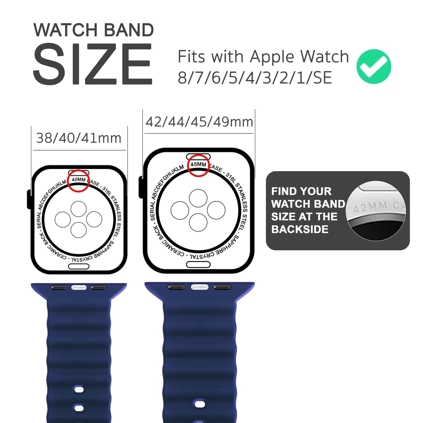 NALIA Smart Watch Armband OCEAN Style kompatibel mit Apple Watch SE & Series 8/7/6/5/4/3/2/1, 38mm 40mm 41mm, iWatch Sport Uhr Ersatzarmband Damen & Herren, Silikon Wasserfest