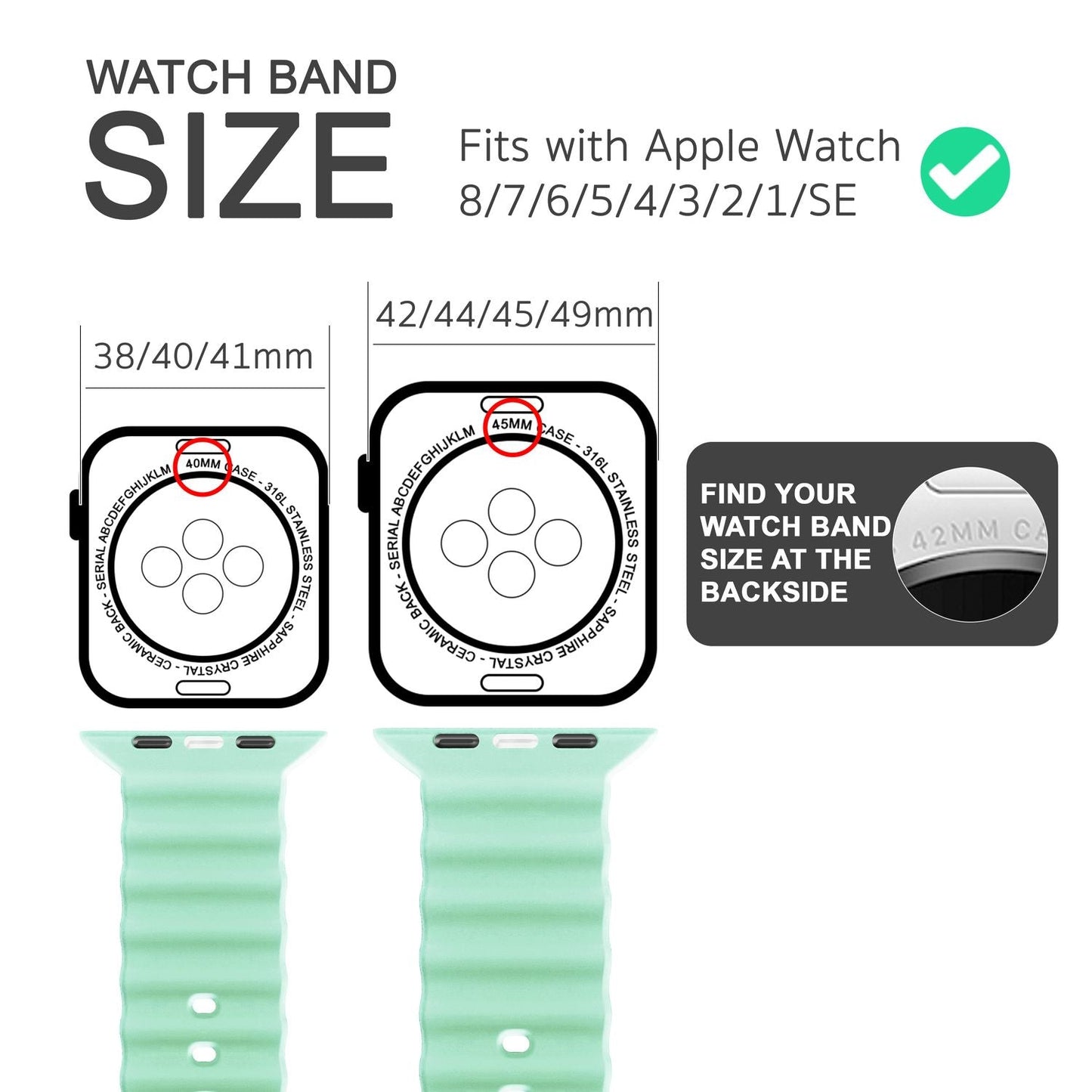 NALIA Smart Watch Armband OCEAN Style kompatibel mit Apple Watch SE & Series 8/7/6/5/4/3/2/1, 38mm 40mm 41mm, iWatch Sport Uhr Ersatzarmband Damen & Herren, Silikon Wasserfest