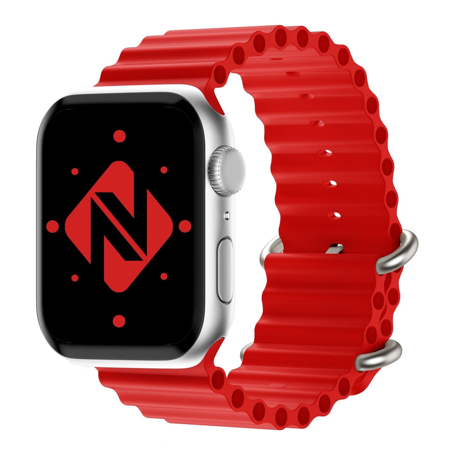 NALIA Smart Watch Armband OCEAN Style kompatibel mit Apple Watch SE & Series 8/7/6/5/4/3/2/1, 38mm 40mm 41mm, iWatch Sport Uhr Ersatzarmband Damen & Herren, Silikon Wasserfest