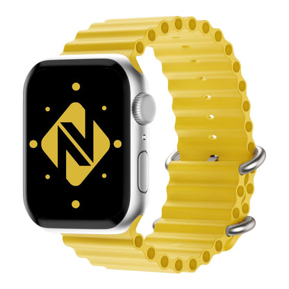 NALIA Smart Watch Armband OCEAN Style kompatibel mit Apple Watch SE & Series 8/7/6/5/4/3/2/1, 38mm 40mm 41mm, iWatch Sport Uhr Ersatzarmband Damen & Herren, Silikon Wasserfest