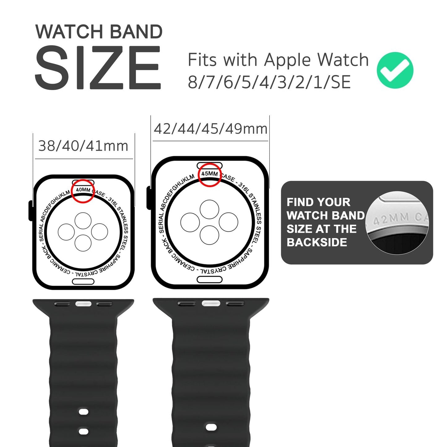 NALIA Smart Watch Armband OCEAN Style kompatibel mit Apple Watch Ultra/SE & Series 8/7/6/5/4/3/2/1, 42mm 44mm 45mm 49mm, iWatch Sport Uhr Ersatzarmband Damen Herren, Silikon Riemen