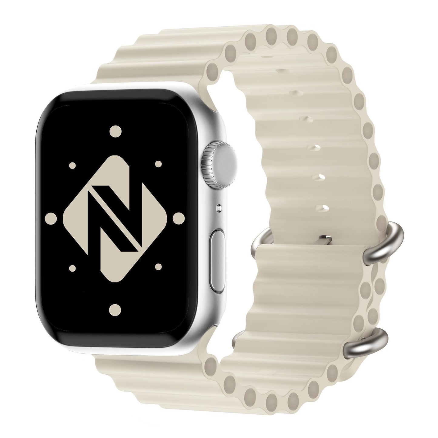 NALIA Smart Watch Armband OCEAN Style kompatibel mit Apple Watch Ultra/SE & Series 8/7/6/5/4/3/2/1, 42mm 44mm 45mm 49mm, iWatch Sport Uhr Ersatzarmband Damen Herren, Silikon Riemen