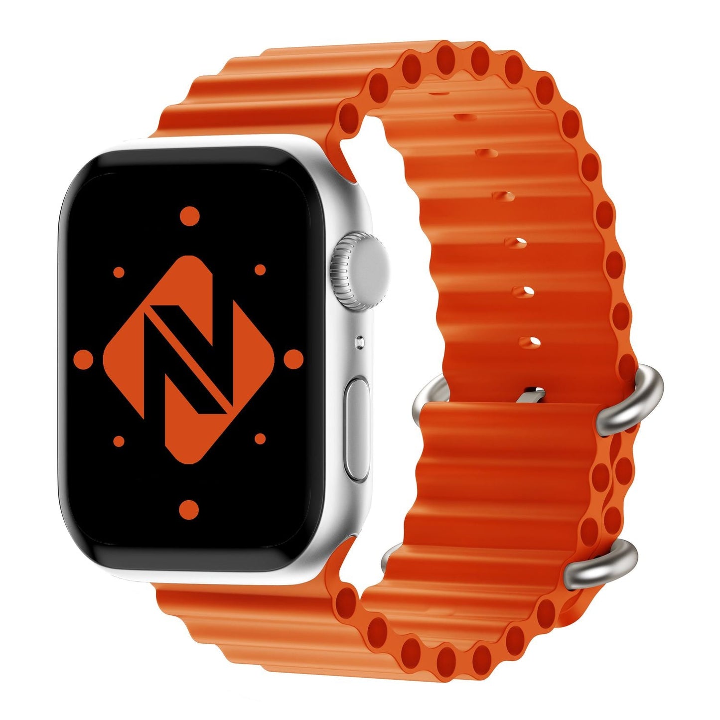 NALIA Smart Watch Armband OCEAN Style kompatibel mit Apple Watch Ultra/SE & Series 8/7/6/5/4/3/2/1, 42mm 44mm 45mm 49mm, iWatch Sport Uhr Ersatzarmband Damen Herren, Silikon Riemen
