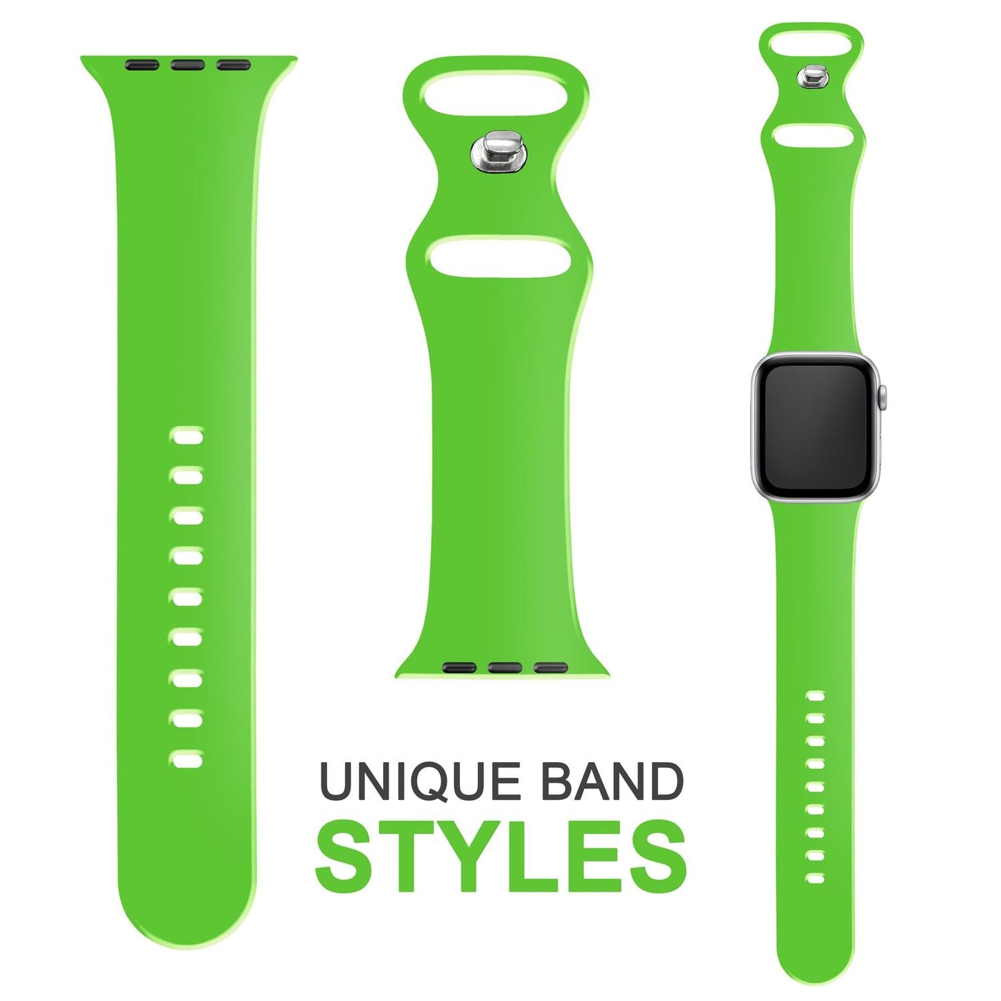 NALIA Silikon Smart-Watch Ersatzarmband kompatibel mit Apple Watch Armband SE & Series 8/7/6/5/4/3/2/1, 38mm 40mm 41mm, iWatch Fitnessuhr Sportarmband Damen & Herren